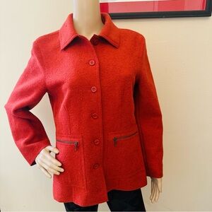 Talbots Alpaca Blend  Red Women's Blazer